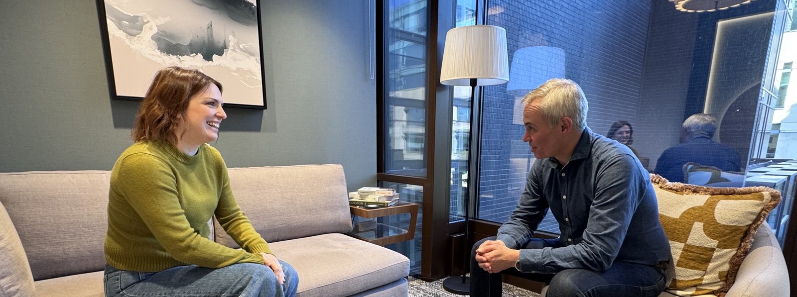 Matthew Dashper-Hughes in a coaching supervision session with Natalie Meredith-Moscrop &ndash; used by kind permission of Natalie Meredith-Moscrop